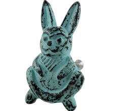 Antique Sage Green Rabbit Iron Dresser Knob